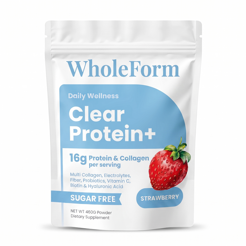 WholeForm Clear Protein+ — Strawberry - Image 1