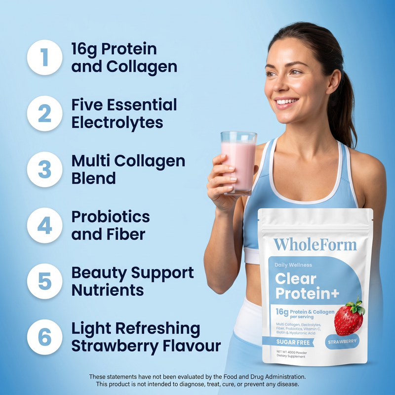 WholeForm Clear Protein+ — Strawberry - Image 2