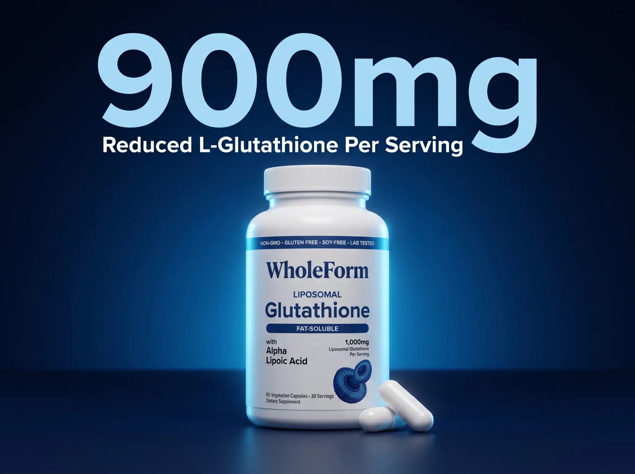 900mg reduced L-glutathione per serving