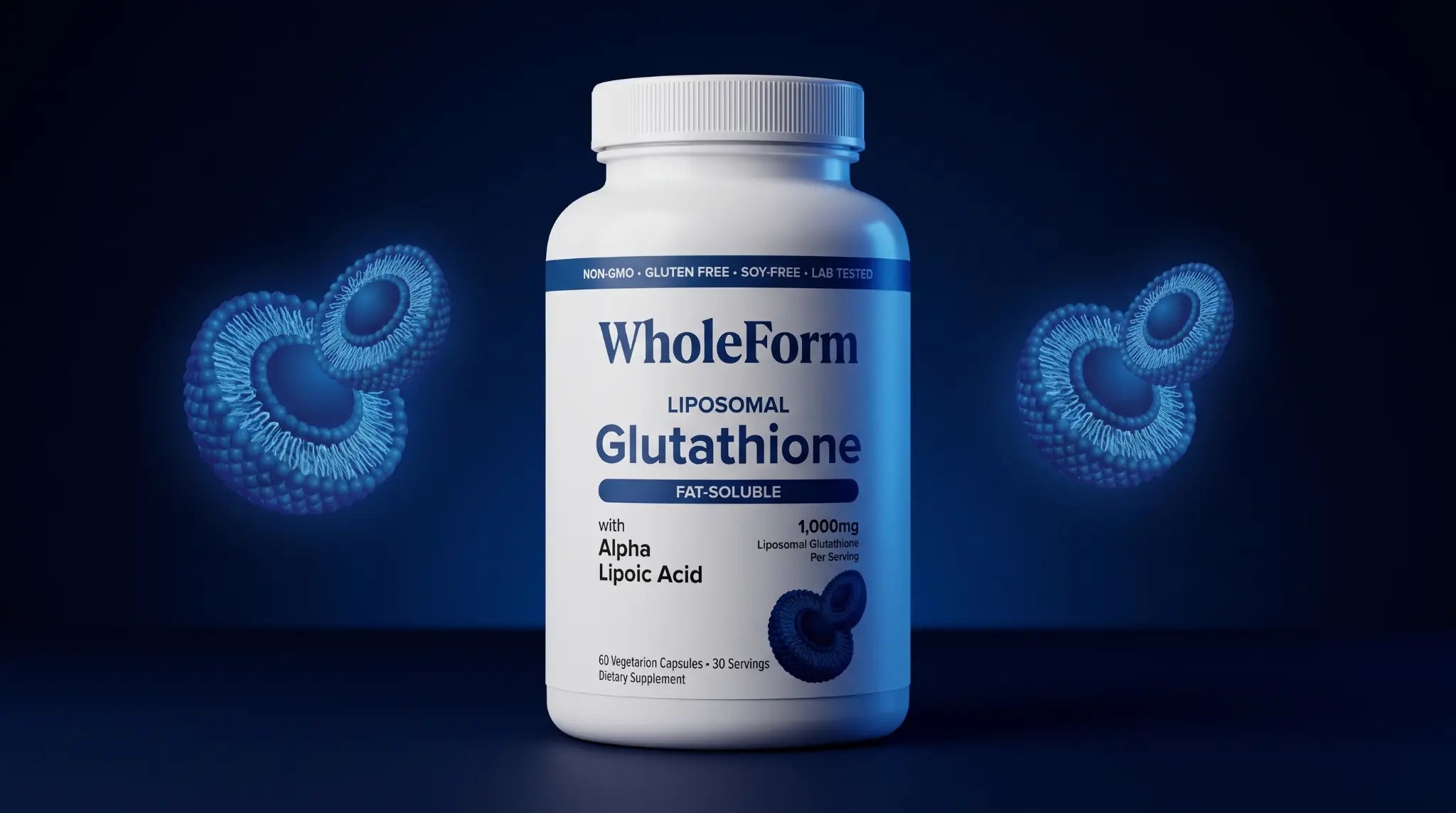 WholeForm Liposomal Glutathione daily antioxidant routine